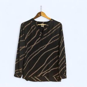 Anne Klein Women’s Large Black Long Sleeve Blouse